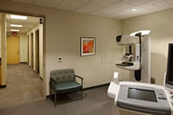A mammography suite at the UIHC–Iowa River Landing clinic.